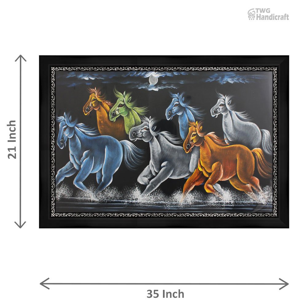 Animal Paintings Wholesalers in Delhi Seven Running Horse Paintings