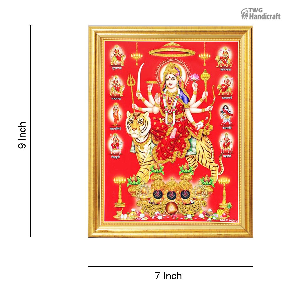 24 K Golden Frames Manufacturers in Mumbai Maa Durga Golden Foil Frames