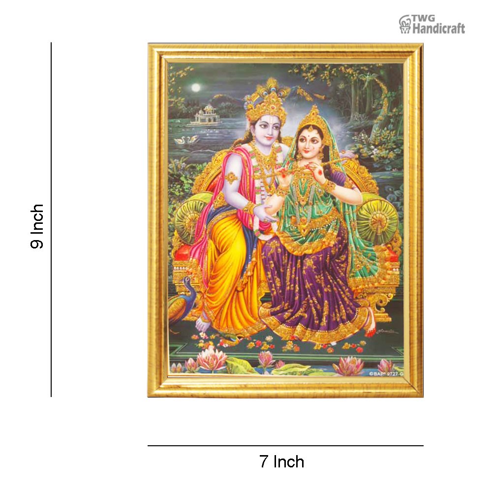 Manufacturer & Wholesale Supplier of Radha Krishna Glitter Finish Photo Frame