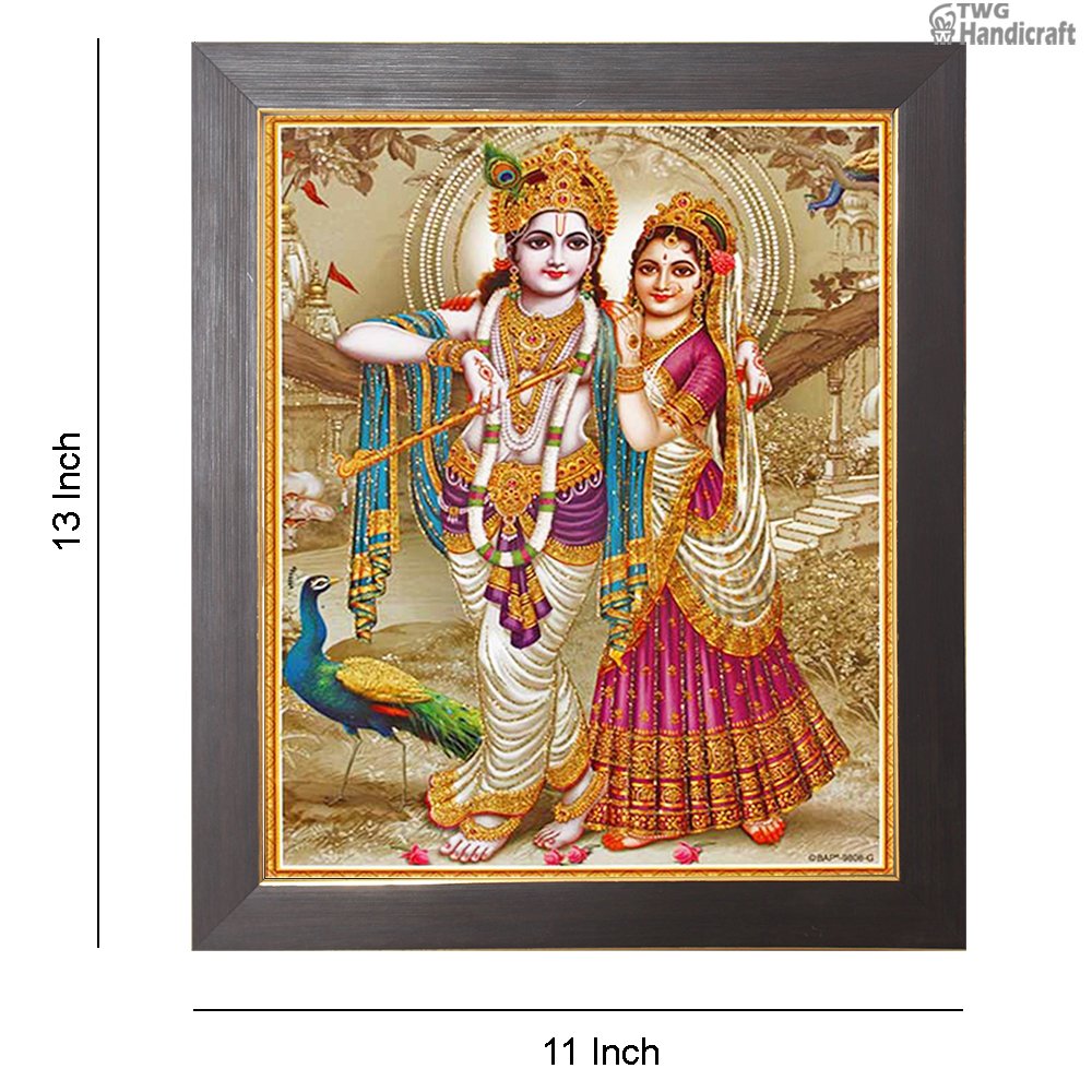 Manufacturer & Wholesale Supplier of Lord Radha Krishna Glitter Finish Photo Frame 