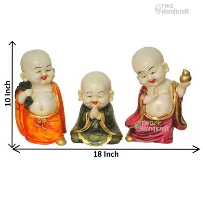Baby Buddha Figurines Happy Monk Manufacturers in Mumbai Indian Handicraft Statue Exporter