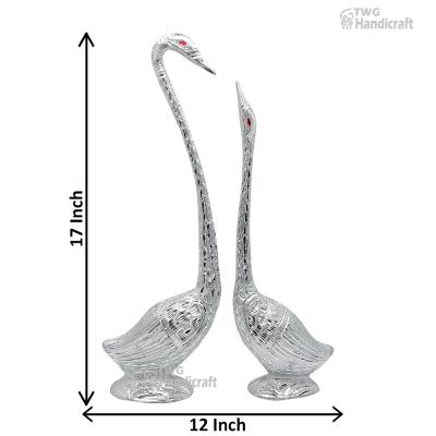 White Metal Swan Statue Wholesale Supplier in India | White Metal Scul