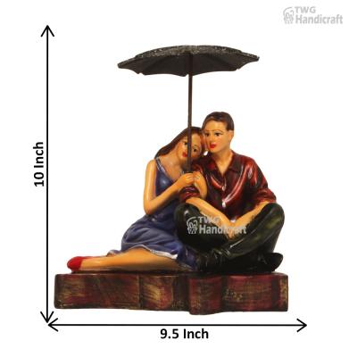 Couple Statue Wholesale Supplier in India | Umbrella Couple Sculptures Factory
