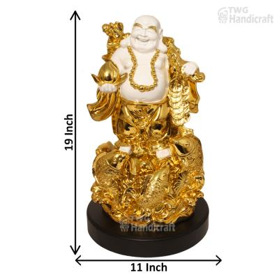 Laughing Buddha Statue Wholesalers in Delhi | Gold Plated Laughing Bud