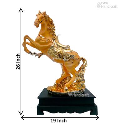 Horse Statue Figurine Manufacturers in India | Gold Plated Horse Sculp