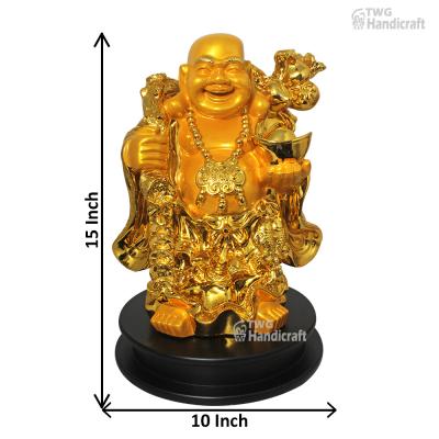 Laughing Buddha Statue Manufacturers in Delhi Export Quality Gold Plat