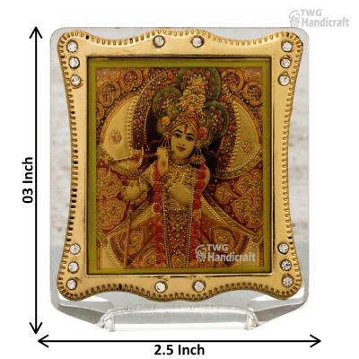 24k Golden Foil Manufacturers in Banglore Acrylic God Frame for Car Da