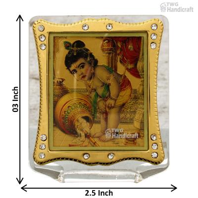 24k Golden Foil Manufacturers in Pune Acrylic God Frame for Car Dashbo
