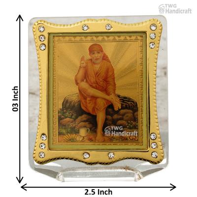 24k Golden Foil Manufacturers in Delhi Acrylic Religious Frame for Car