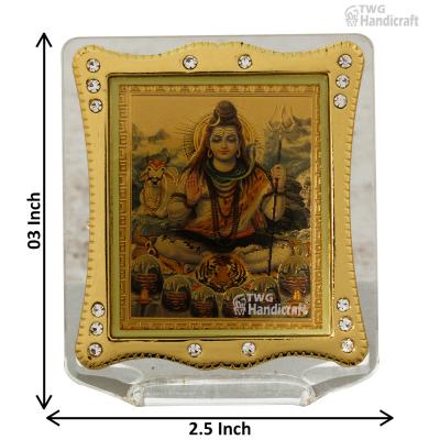 24k Golden Foil Suppliers in Delhi Acrylic Religious Frame for Car Das