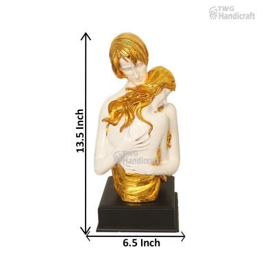 Gold Plated Couple Figurine Statue Suppliers in Delhi | Antique Look Couple Statue