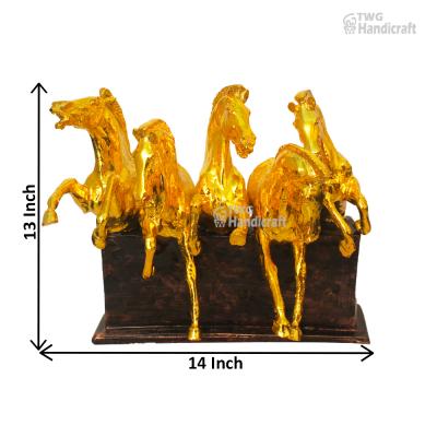 Gold Plated Horse Animal Statue Manufacturers in Meerut | Huge Discounts at Bulk Order