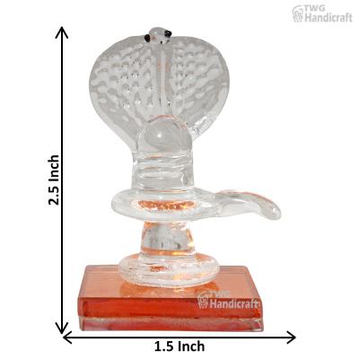 Glass Crystal Shivling Idol Statue Manufacturers in India Crystal Reli