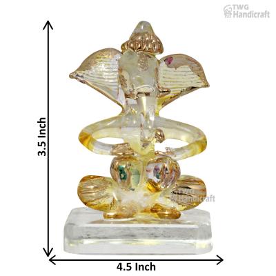 Manufacturer of Crystal Ganesh Statue Figurine Export Quality Crystal 