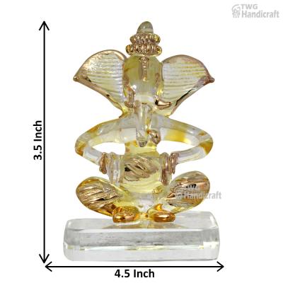 Crystal Ganesh Statue Figurine Manufacturers in India Export Quality C