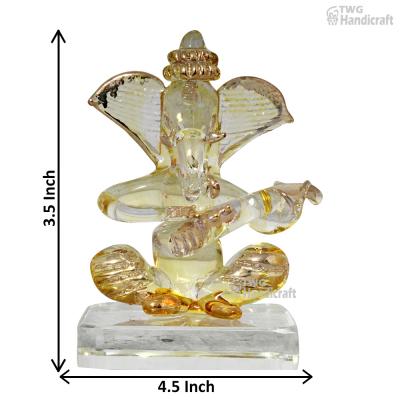 Crystal Ganesh Statue Figurine Manufacturers in India ganpati gift onl