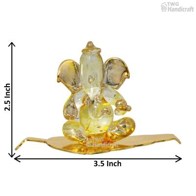 Crystal Ganesh Statue Figurine Manufacturers in India gifts for Ganesh