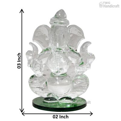 Crystal Ganesh Statue Figurine Manufacturers in India gifts for annive