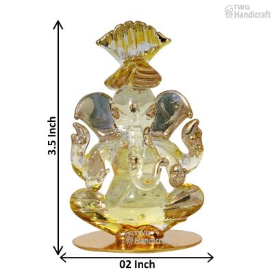 Crystal Ganesh Statue Figurine Manufacturers in Firozabad Export Quali