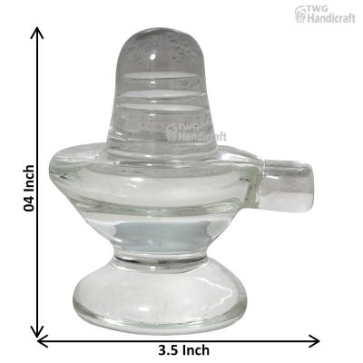 Glass Crystal Shivling Idol Statue Manufacturers in Pune Crystal Relig