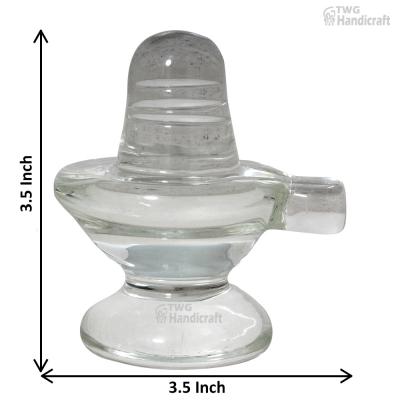 Glass Crystal Shivling Idol Statue Manufacturers in India TWG Handicra