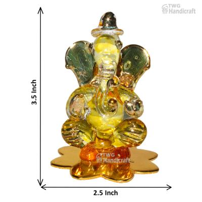Manufacturer of Glass Crystal Ganesh Idol Statue TWG Handicraft