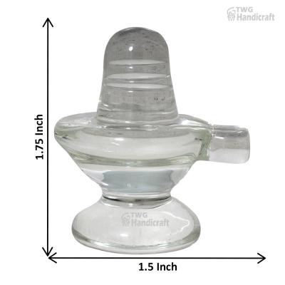 Glass Crystal Shivling Idol Statue Wholesale Supplier in India TWG Han