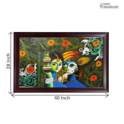 Textured Canvas Paintings Wholesalers in Delhi Krishna Canvas Painting