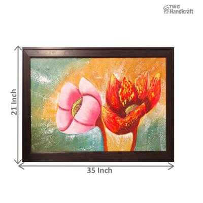 Handmade Paintings Manufacturers in Pune | Floral Art Canvas Painintg