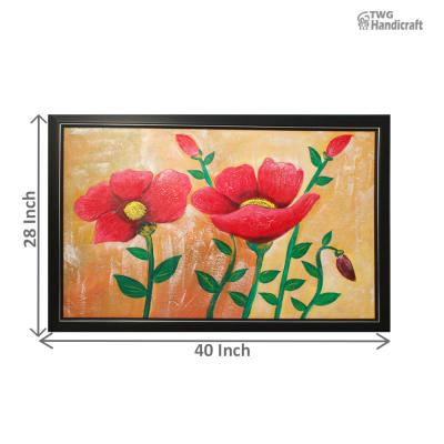 Handmade Paintings Manufacturers in Chennai |Floral Art Canvas Painintg