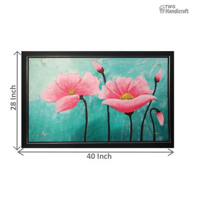 Handmade Paintings Manufacturers in Banglore | Floral Art Canvas Painintg