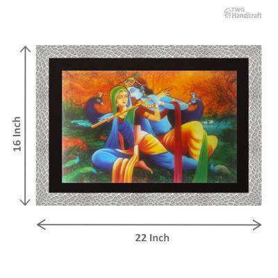 Radha Krishna Painting Wholesale Supplier in India with Shining Effect in HD Quality