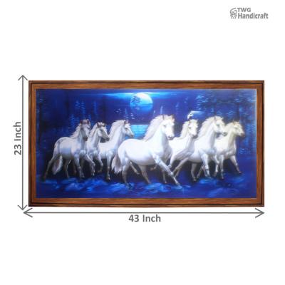 Seven Horse Paintings Manufacturers in Banglore Running Horses paintings