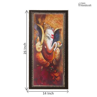 Lord Ganesha Paintings Manufacturers in Karol Bagh Delhi with Good Quality Framing