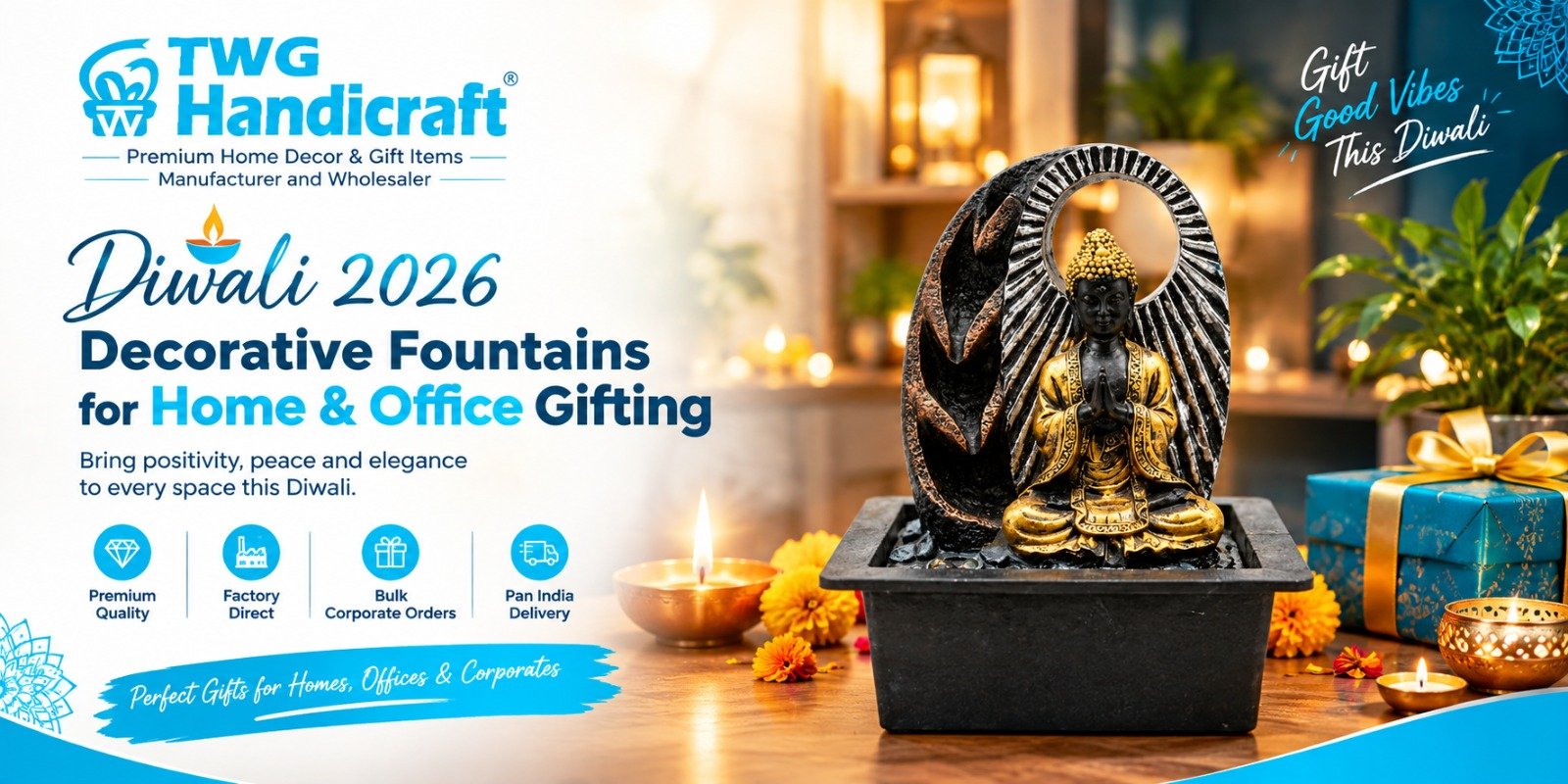 Diwali 2026 Why Decorative Fountains Are a Perfect Gift for Homes & Offices