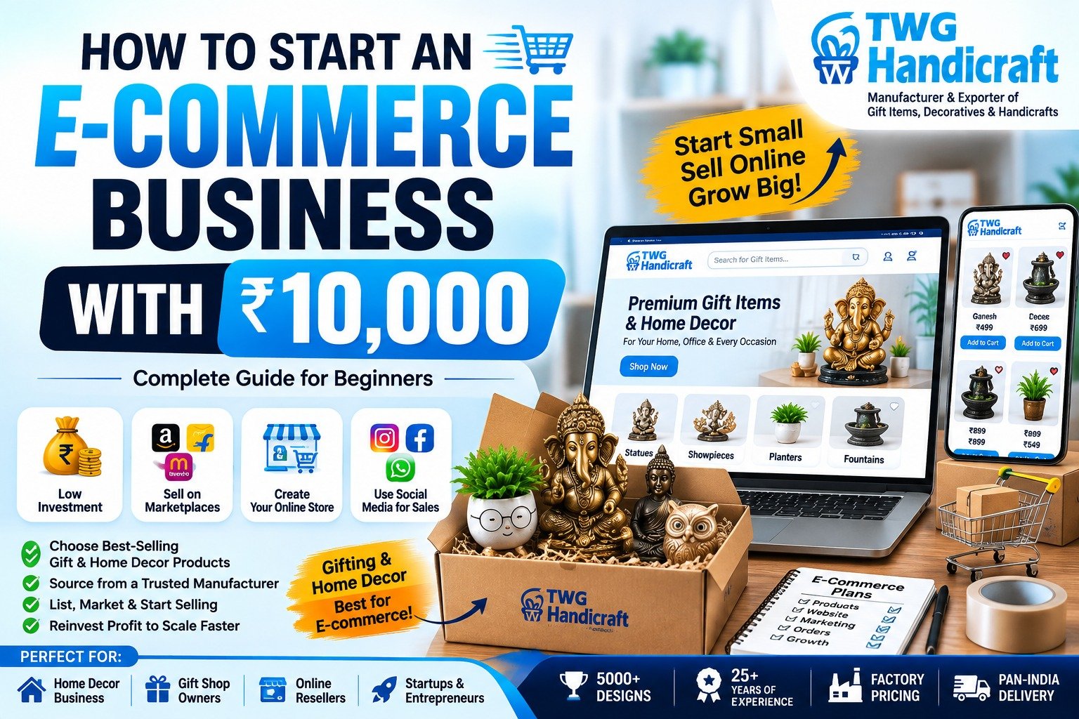 How to Start an E-commerce Business With ₹10,000